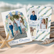 Watercolor Kust Kerst Garland Foto