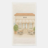 watercolor kust mediterraan oceaantrouwdag servet (Voorkant)