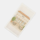 watercolor kust mediterraan oceaantrouwdag servet (Hoek)