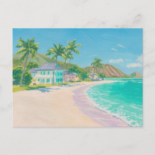 Watercolor Kustkunst Ansichtkaart Briefkaart (Voorkant)