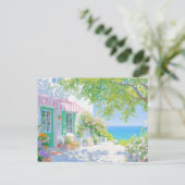 Watercolor Kustkunst Ansichtkaart Briefkaart (Staand voorkant)