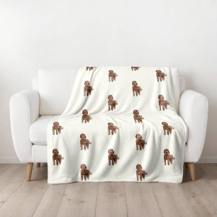 Watercolor Labradoodle Vliesdeken Fleece Deken