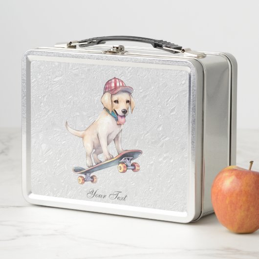 Watercolor Labrador Retriever Metal Lunch Box (In situ)