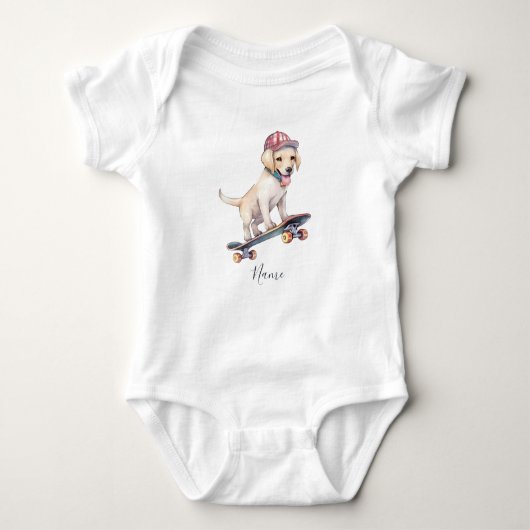 Watercolor Labradors retriever baby body Romper (Voorkant)