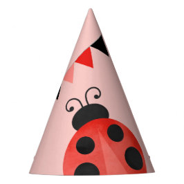 Watercolor Ladybug Birthday Paper Party Hats Feesthoedjes