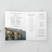Watercolor Lake Como Elegant Huwelijk Programma (Binnen)
