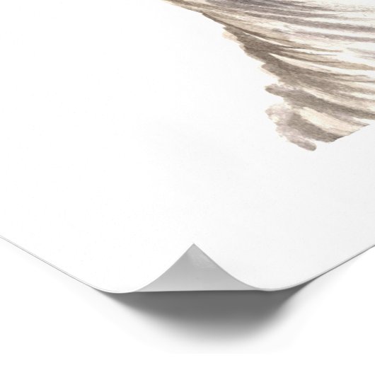 Watercolor Lama Blaast Bubbel  Poster (Hoek)