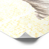 Watercolor Lama met Zeepbel Textuur Poster (Hoek)