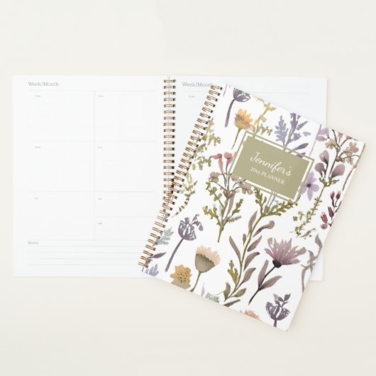 Watercolor Landelijk Bloemmotief Planner (Display)