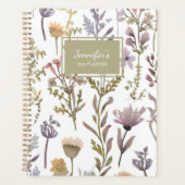Watercolor Landelijk Bloemmotief Planner (Voorkant)