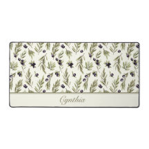Watercolor Landelijk Olijfpatroon Monogram Naam
