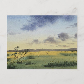 watercolor Landscape Painting  Briefkaart