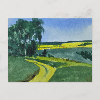 Watercolor Landscape Painting  Briefkaart