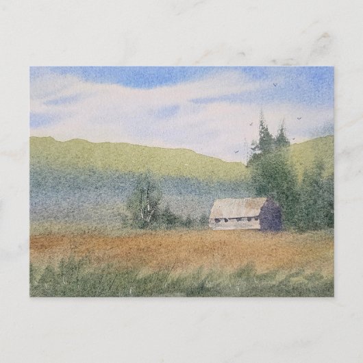 Watercolor Landscape Painting Briefkaart (Voorkant)