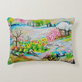 Watercolor Landschap 2 Accent Kussen