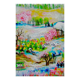 Watercolor Landschap 2 Perfect Poster