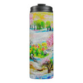 Watercolor Landschap 2 Thermosbeker (Voorkant)