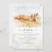 Watercolor Landschap Huwelijksmenu Herfst ID786 (Voorkant)