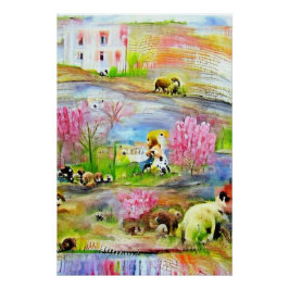 Watercolor Landschap  Perfect Poster