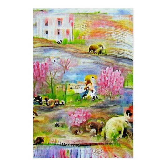 Watercolor Landschap  Perfect Poster (Voorkant)