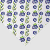 Watercolor Large Blueberry Pattern Tissue Paper Tissuepapier (Detail)