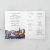 Watercolor Las Vegas Elegante Trouwdag Programma (Binnen)