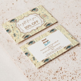 Watercolor Lash Artist Floral Beauty Studio Kortingskaartje