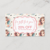 Watercolor Lash Artist Kortingskaartje (Voorkant)