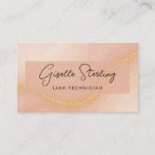 Watercolor Lash Technician QR Code Visitekaartje (Voorkant)