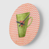 Watercolor Latte Mok Grote Klok (Hoek)