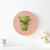 Watercolor Latte Mok Grote Klok (Huis)