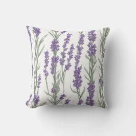 Watercolor Lavendel Bloemen Kussen