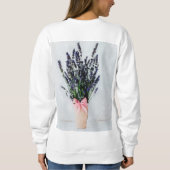 Watercolor Lavendel Boeket Sweatshirt (Achterkant)
