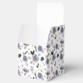 Watercolor lavendel paarse bloemen bedankdoosjes (Geopend)