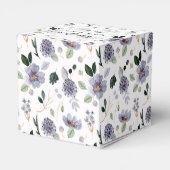 Watercolor lavendel paarse bloemen bedankdoosjes (Achterkant)