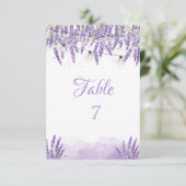 Watercolor Lavendel Slingerlichten E Kaart (Staand voorkant)