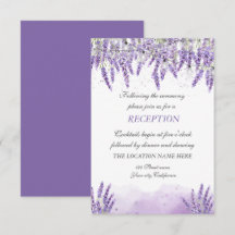 Watercolor lavendel slingerlichten receptie