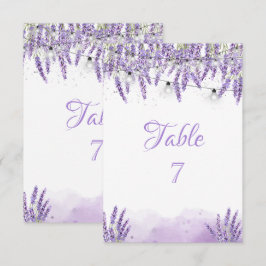 Watercolor lavendel snoerlichten E Kaart