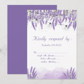 Watercolor lavendel snoerlichten kaart (Voorkant / Achterkant)