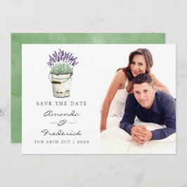 Watercolor Lavendel Trouw Save the Date Kaart