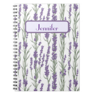 Watercolor Lavendelbloemen Persoonlijk Notitieboek