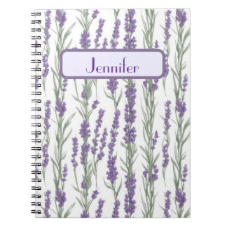 Watercolor Lavendelbloemen Persoonlijk Notitieboek