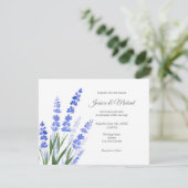 Watercolor Lavender Boeket Uitnodiging (Staand voorkant)