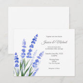 Watercolor Lavender Boeket Uitnodiging (Voorkant / Achterkant)