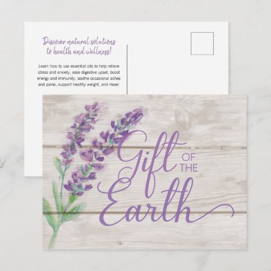 Watercolor Lavender Essential Oils Class Postcard Briefkaart (Voorkant / Achterkant)
