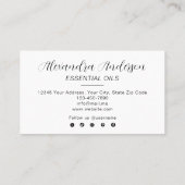 Watercolor Lavender Essential Oils Purple Visitekaartje (Achterkant)