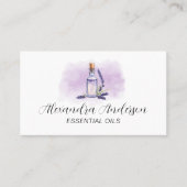 Watercolor Lavender Essential Oils Purple Visitekaartje (Voorkant)