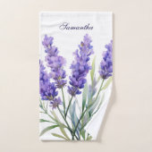 Watercolor Lavender Flowers Bad Handdoek (Handdoek)