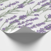 Watercolor Lavender Flowers Cadeaupapier (Hoek)