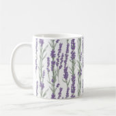 Watercolor Lavender Flowers Koffiemok (Links)